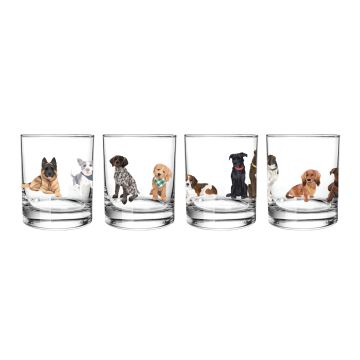 Furry Friends Dogs Short Juice Glass Set